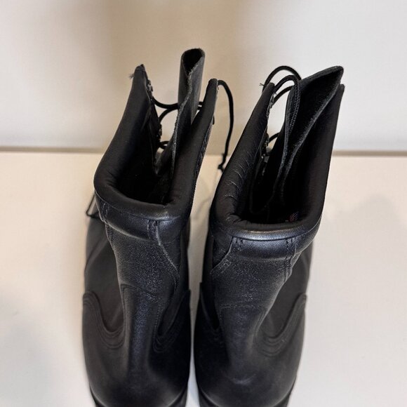 9.5/10 - Vintage RO Search Black Leather Military Combat Boots 1989 Sz 12.5 R - Picture 5 of 6